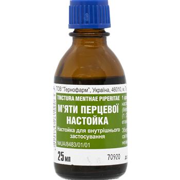 М'яти перцевої настойка, н-ка 25мл фл. (Тернофарм)