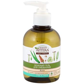 Гель для вмивання Green Pharmacy Алое та олія льону для сухої і чутливої шкіри, 270мл