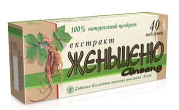 Женьшеню екстракт, табл. №40 (10х4)*