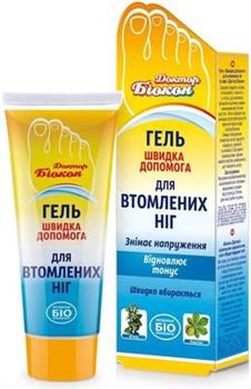 Гель Доктор Біокон Швидка допомога для втомлених ніг, 75мл