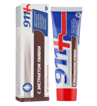 Гель-бальзам для ніг з екстрактом п'явки "911 Ваша служба порятунку", 100мл туба