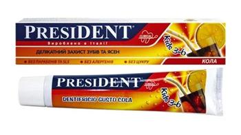 Зубна паста дитяча President Kids / Президент (3-6), Кола, 50мл