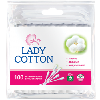 Палички гігієнічні Lady Cotton / Леді Коттон №100 пет