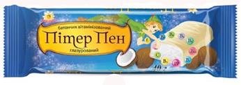 Батончик вітамінний в білій глазурі Пітер Пен, 40г синій