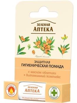 Помада гігієнічна Green Pharmacy захисна з олією обліпихи 3,6г