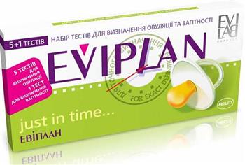 Набір тестів для визначення овуляції та вагітності (Тест-смужка д/визн.овуляц. Eviplan №5 + тест-смужка д/визн.вагітн. Evitest N1)