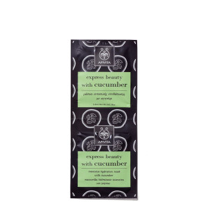 Маска для обличчя Apivita / Апівіта експрес б'юті "Інтенсивне зволоження" з огірком (2х8мл)