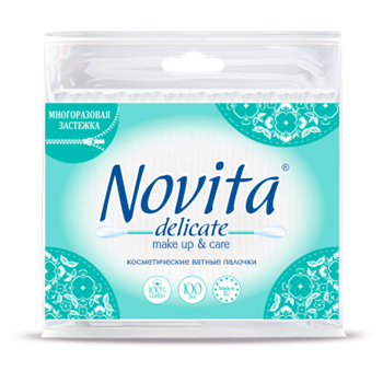 Палички гігієнічні Novita делікат №100 пет / Новіта