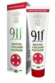 Бальзам для ніг Веногель "911" з кінським каштаном, 100мл
