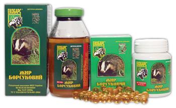 Борсуковий жир, капс. 0,3г №100 (Екобарс)