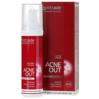 Лосьйон для обличчя Biotrade Acne Out активний, проти вугрового висипу, 60мл