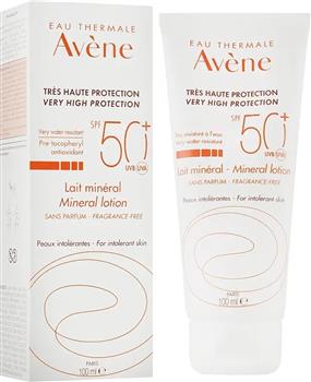 Молочко Avene Mineral SPF50+ сонцезахисне мінеральне для гіперчутливої шкіри 100мл (Авен)