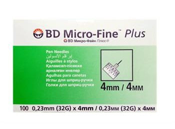 Голка до шприц-ручки Micro-Fine Plus 32G (0,23x4мм) №100 (арт.320520) (Мікро-Файн Плюс)