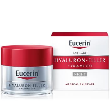 Крем для обличчя нічний Eucerin Hyaluron-Filler + Volume Lift для оновлення контуру обличчя (89763), 50мл