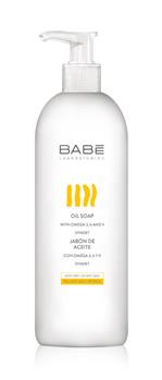 Мило для душу Babe Laboratorios на основі олій (формула без води та лугів) для сухої та атопічної шкіри, 500мл