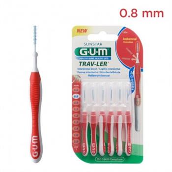 Зубна щітка міжзубна Sunstar GUM TravLer 0,8мм
