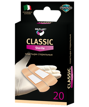 Пластир Milplast / Мілпласт Classic стер. №20