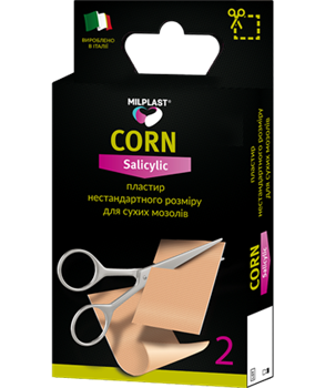 Пластир Milplast / Мілпласт Corn Salicylic для сухих мозолів №2