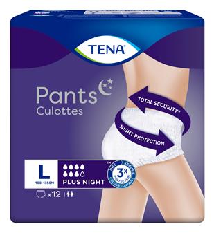 Підгузки-труси для дорослих Tena / Тена Pants плюс найт р.L (100-135см) (7крапель) №12