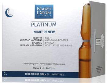 Платінум Найт Ренью MartiDerm Platinum, Бустер нічний д/всіх типів шкіри амп. 2мл №10 (Мартідерм)
