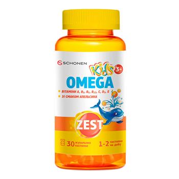Омега Зест Кідс / ZEST Kids, пастилки жувальні №60