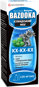 Базука Ісландський мох, еліксир по 120мл фл.