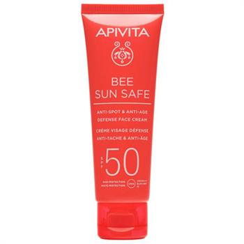 Крем для обличчя Apivita Bee Sun Safe SPF50 сонцезахисний проти пігментних плям, з відтінком 50мл (Апівіта)