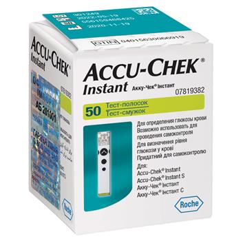 Тест смужки Accu-Chek Instant для глюкометра №50 / Акку-Чек Інстант