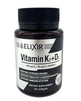 Вітамін Dз + К2 Elixir, капс. №60 фл.