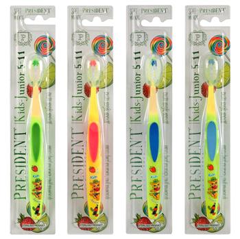 Зубна щітка дитяча President Kids-Junior / Президент (5-11), м'яка