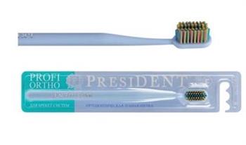 Зубна щітка President Orthodontic, середня / Президент