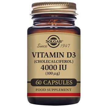 Вітамін Д3 Solgar 4000МО, капс. №60 / Vitamin D3 Солгар