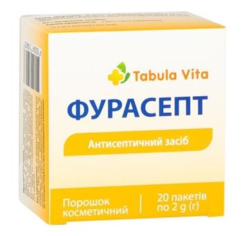 Фурасепт Tabula Vita, порошок косметичний для р-ну для полоскання порожнини рота по 2г, пак. №20 / Табула Віта