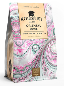 Чай (суміш зеленого та чорного) Kolonist "Східна Троянда", стандарт GP1/Pekoe, 100г пакет / Колоніст