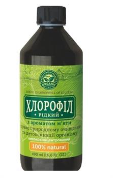 Хлорофіл рідкий з ароматом м'яти для перорального застосування по 490мл фл.