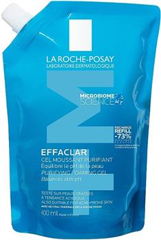 Гель-мус La Roche-Posay Effaclar +М для очищення жирної та проблемної шкіри, змінний блок, 400мл / Ефаклар