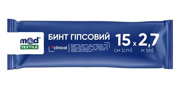 Бинт гіпсовий MedTextile 15см х 2,7м