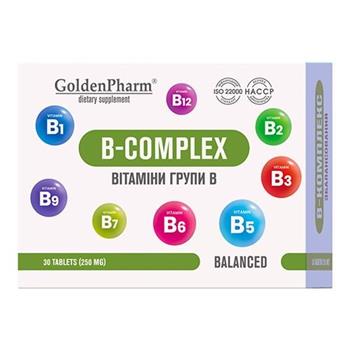 В-комплекс GoldenPharm вітаміни групи В, табл. №30