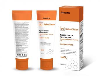 Крем-паста проти лупи ihealth SeboClean, з дисульфідом селену, 75мл