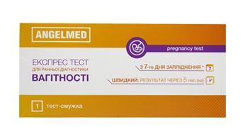 Тест-смужка Angelmed для ранньої діагностики вагітності по сечі №1 / с 7-го дня запліднення