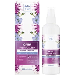 Олія реп'яхова Dr.Nice (8 масел в 1 флаконі) проти випадіння волосся 100мл