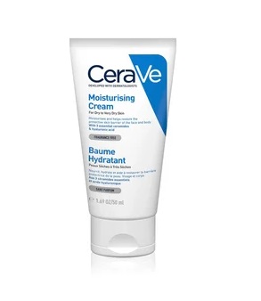 Крем CeraVe зволожуючий для сухої і дуже сухої шкіри обличчя і тіла, 50мл