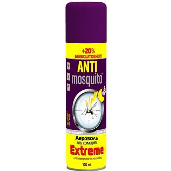 Аерозоль від комарів та кліщів Anti mosquito Extreme, 100мл