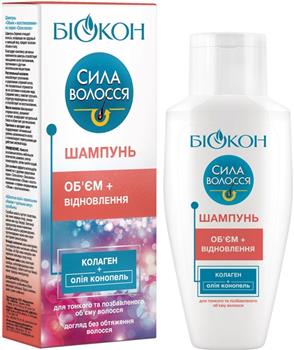 Шампунь Біокон Сила Волосся Об`єм + Відновлення, 215мл