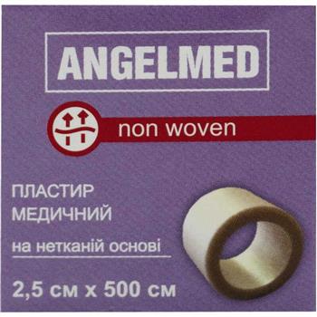 Пластир медичний Angelmed на нетканій основі 2,5см х 500см
