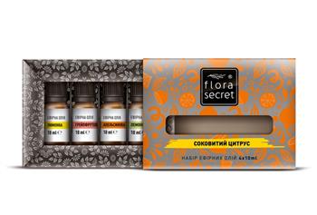 Набір ефірних олій Flora Secret Соковитий цитрус, 4 фл. х 10мл