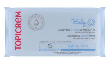 Серветки вологі Topicrem Baby дитячі очищувальні №60