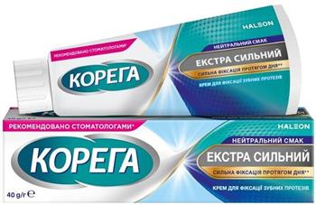 Крем Corega Корега фіксуючий для зубних протезів Екстра Сильний Свіжа М'ята, 40г
