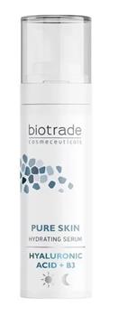 Сироватка для обличчя Biotrade Pure Skin з гіалуроновою кислотою та ніацинамідом для інтенсивного зволоження шкіри, 30мл
