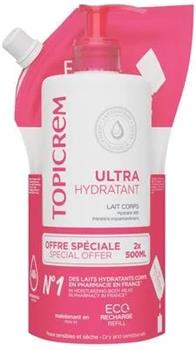 Набір Topicrem Ultra Hydratant (Ультразволожувальна емульсія для тіла 500мл + змінний блок 500мл)